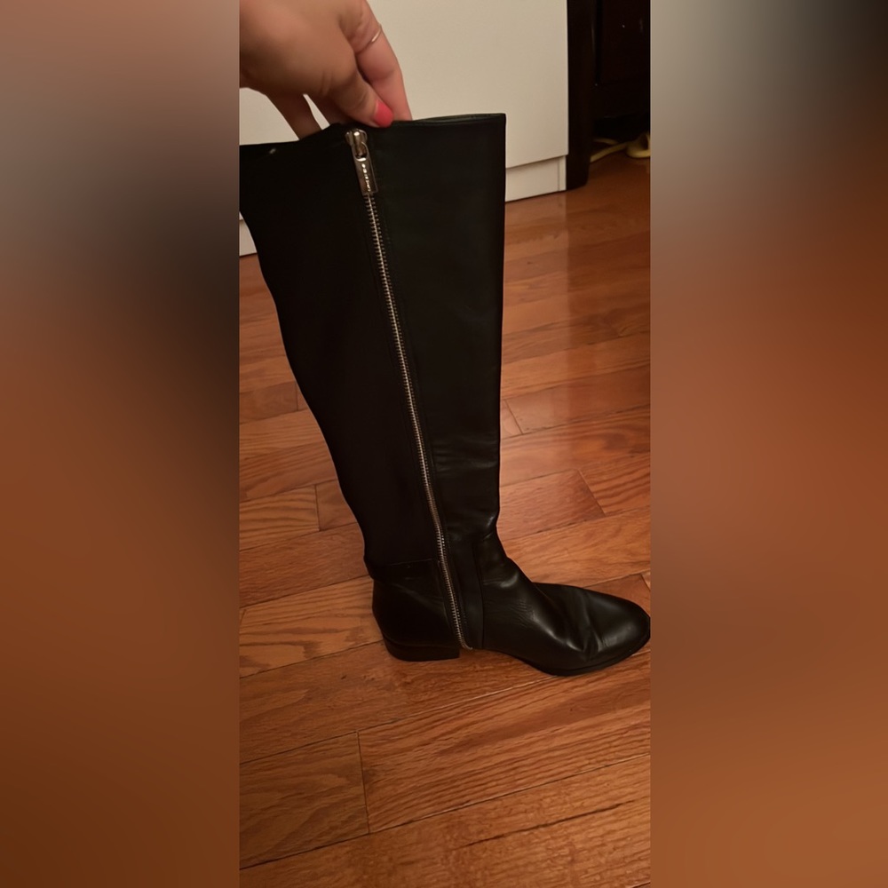 Michael Kors Black Hamilton Tall Leather Boots
